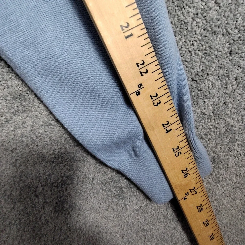Nautica Mens Light Blue 1/4 Zip Pullover Cotton Sweater S3720T Size L